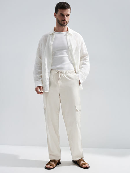 Мужские белые брюки - купить в интернет-магазине «ZARINA»
